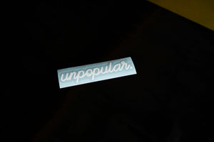 UNPOPULAR - cursive diecut