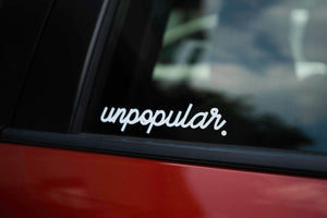 UNPOPULAR - cursive diecut