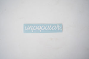 UNPOPULAR - cursive diecut